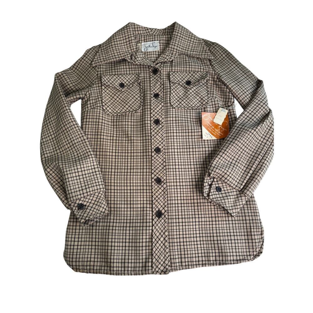 Vintage Jonathan Logan Plaid Button Up Shirt